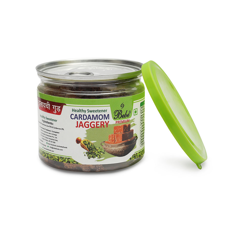 Bebe Fennel Jaggery (250g) + Bebe Cardamom Jaggery (250g) (Pack of 2 Each)