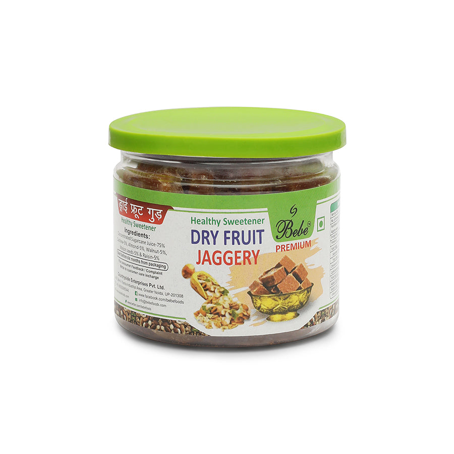 Bebe Dry Fruit Jaggery (200g) + Bebe Fennel Jaggery (250g) (Pack of 2 Each)