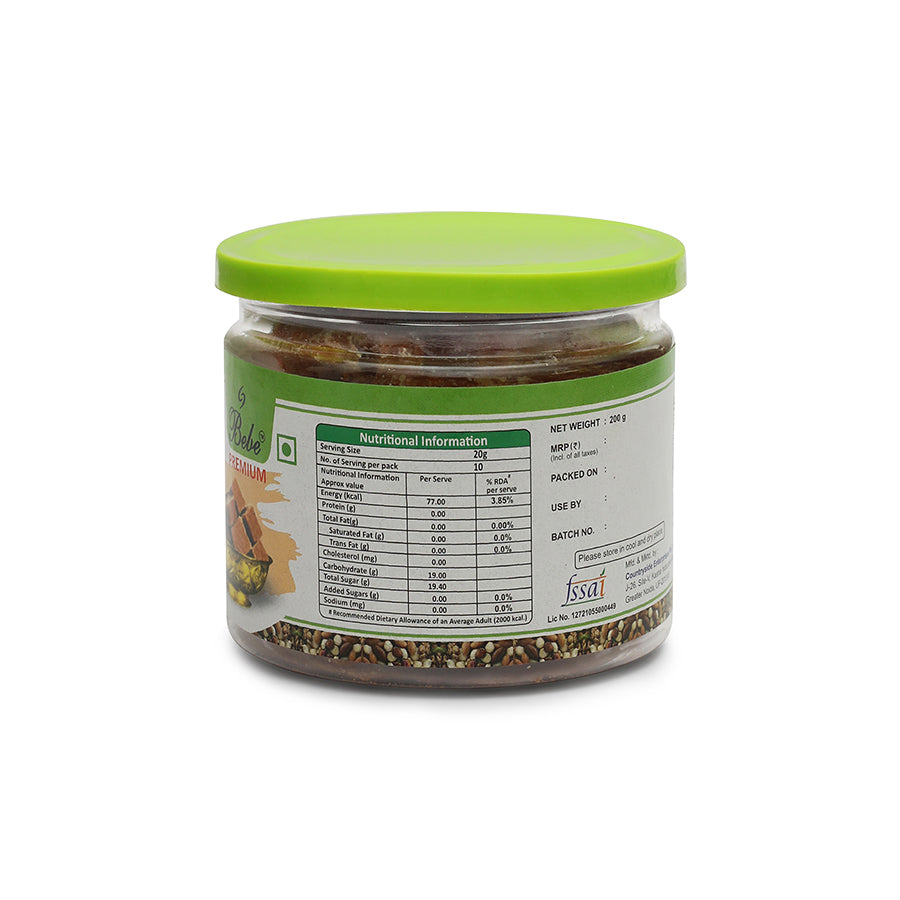 Bebe Dry Fruit Jaggery (200g) + Bebe Fennel Jaggery (250g) (Pack of 2 Each)