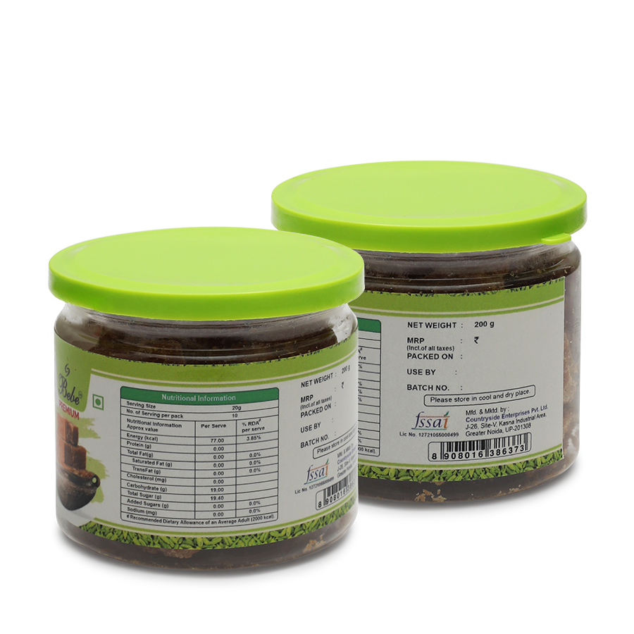 Bebe Fennel Jaggery (250g) + Bebe Cardamom Jaggery (250g) (Pack of 2 Each)