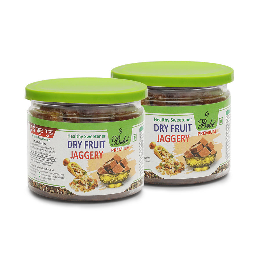 Bebe Dry Fruit Jaggery (200g) + Bebe Fennel Jaggery (250g) (Pack of 2 Each)