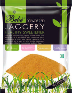 Bebe Jaggery Powder 400g Front|Shakker | Shakkar | Healthy Sugar |Natural | Traditionally made | Use in Tea,Coffee, Milk | Relish with curd or ghee over roti or rice
