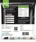 Load image into Gallery viewer, Bebe Jaggery Sachet 150g Back |Shakker | Shakkar | Healthy Sugar |Natural | Traditionally made | Use in Tea,Coffee, Milk | Relish with curd or ghee over roti or rice
