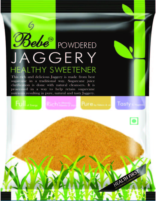 Bebe Jaggery Powder 400g Front|Shakker | Shakkar | Healthy Sugar |Natural | Traditionally made | Use in Tea,Coffee, Milk | Relish with curd or ghee over roti or rice
